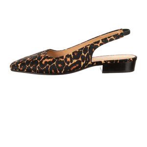Frame Ponyhair Animal Print Slingback Flats